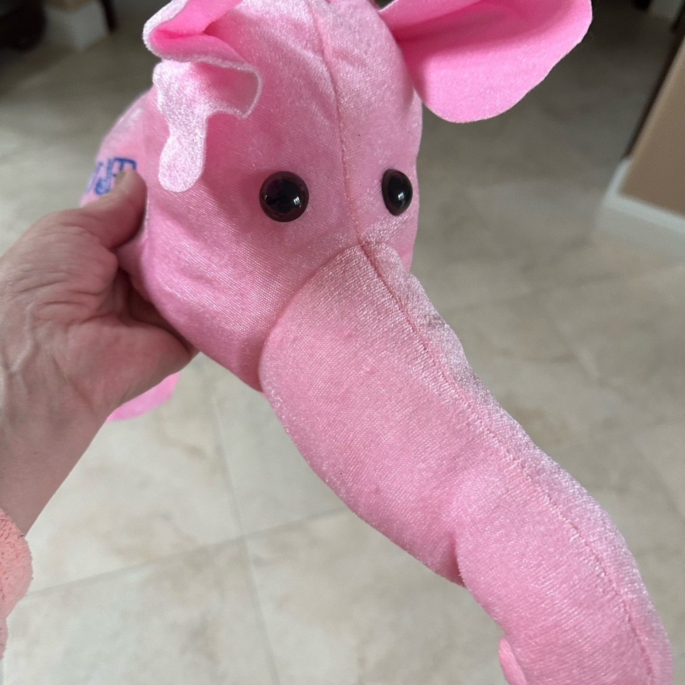 NWOT Delirium Beer Pink Plush Elephant adult hat - VERY RARE and unique